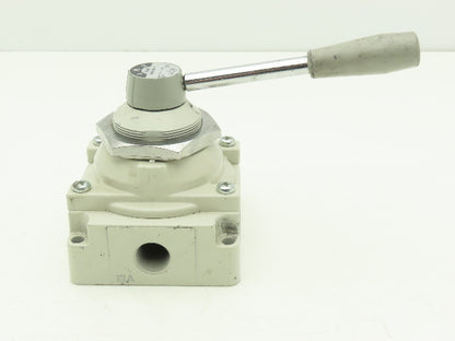 SMC VH410-N04-L Rotary Hand Lever Pneumatic Air Control Valve 3 Pos 1/2" NPT