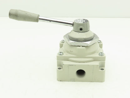 SMC VH410-N04-L Rotary Hand Lever Pneumatic Air Control Valve 3 Pos 1/2" NPT