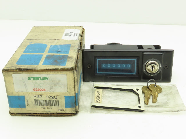 Redington P32-1026 Electromechanical Counter 6-Digit 115VAC Reset Key