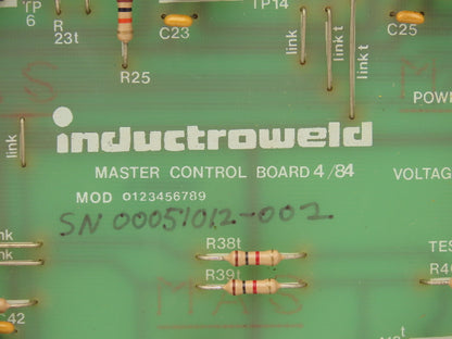 Inductroweld 0123456789 G6274C Master Control Printed Circuit Board PCB