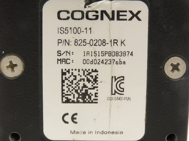 Cognex 825-0208-1R K In-Sight 5100 Vision Camera Machine Photo Eye IS5100-11