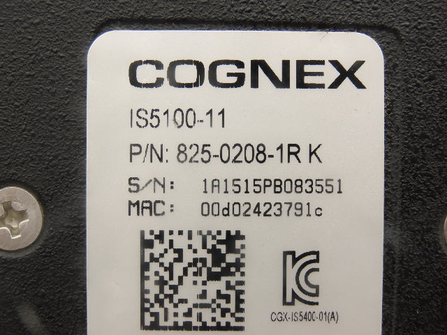 Cognex 825-0208-1R K In-Sight 5100 Vision Camera Machine Photo Eye IS5100-11