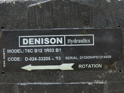 Denison T6C B12 1R03 B1 Rotary Vane Hydraulic Pump 14 GPM 3500 PSI
