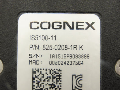 Cognex 825-0208-1R K In-Sight 5100 Vision Camera Machine Photo Eye IS5100-11