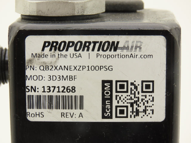 Proportion Air QB2XANEXZP100PSG RM008N Pressure Regulator Control Valve 1"NPT