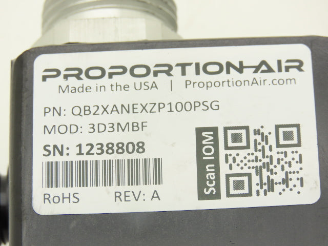 Proportion Air QB2XANEXZP100PSG Proportional Pressure Transducer 100PSI 1/4"NPT