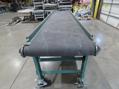 Roach 28"x 10' Portable Slider Bed Conveyor 24"Belt .33Hp 230/460V 3PH 65FPM