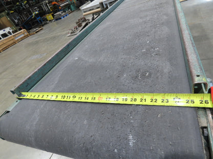 Roach 28"x 10' Portable Slider Bed Conveyor 24"Belt .33Hp 230/460V 3PH 65FPM
