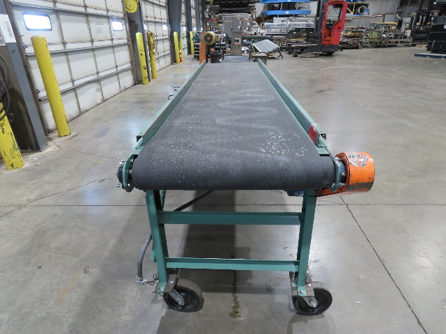 Roach 28"x 10' Portable Slider Bed Conveyor 24"Belt .33Hp 230/460V 3PH 65FPM