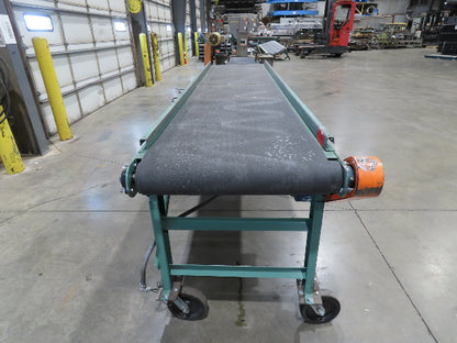 Roach 28"x 10' Portable Slider Bed Conveyor 24"Belt .33Hp 230/460V 3PH 65FPM