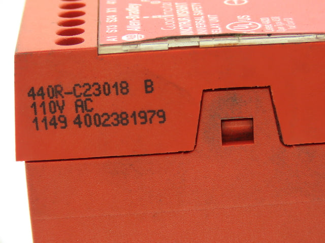 Allen Bradley 440R-C23018 B Guardmaster Minotaur MSR6R/T Safety Relay 110VAC
