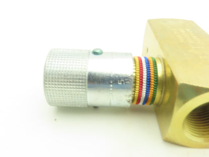 Parker F1200B Colorflow Brass Hydraulic Flow Control Valve 3/4"NPT 25GPM 2000PSI