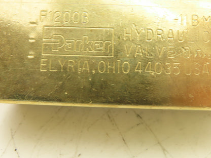 Parker F1200B Colorflow Brass Hydraulic Flow Control Valve 3/4"NPT 25GPM 2000PSI