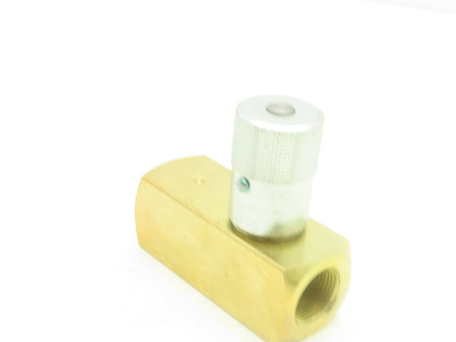Parker F1200B Colorflow Brass Hydraulic Flow Control Valve 3/4"NPT 25GPM 2000PSI