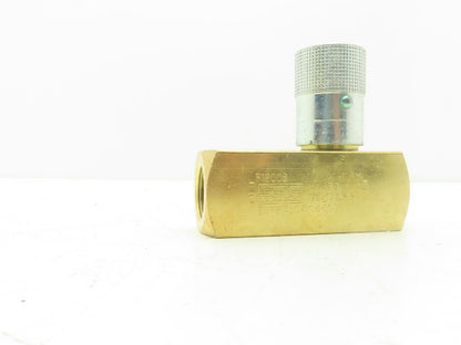 Parker F1200B Colorflow Brass Hydraulic Flow Control Valve 3/4"NPT 25GPM 2000PSI