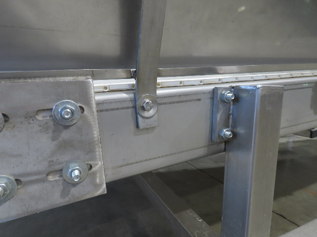 70"x 16' 9" Stainless Portable Incline Conveyor Mattop Belt Food Grade *No Drive