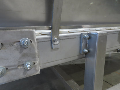 70"x 16' 9" Stainless Portable Incline Conveyor Mattop Belt Food Grade *No Drive