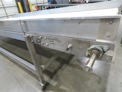 70"x 16' 9" Stainless Portable Incline Conveyor Mattop Belt Food Grade *No Drive