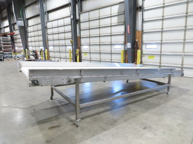 70"x 16' 9" Stainless Portable Incline Conveyor Mattop Belt Food Grade *No Drive