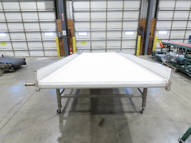 70"x 16' 9" Stainless Portable Incline Conveyor Mattop Belt Food Grade *No Drive