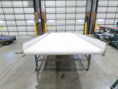 70"x 16' 9" Stainless Portable Incline Conveyor Mattop Belt Food Grade *No Drive