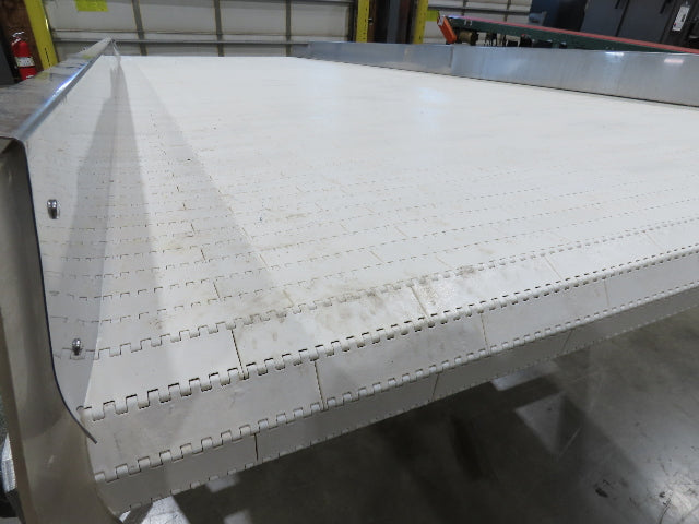 70"x 16' 9" Stainless Portable Incline Conveyor Mattop Belt Food Grade *No Drive