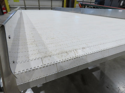70"x 16' 9" Stainless Portable Incline Conveyor Mattop Belt Food Grade *No Drive