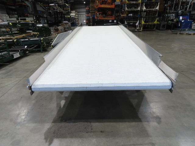 70"x 16' 9" Stainless Portable Incline Conveyor Mattop Belt Food Grade *No Drive