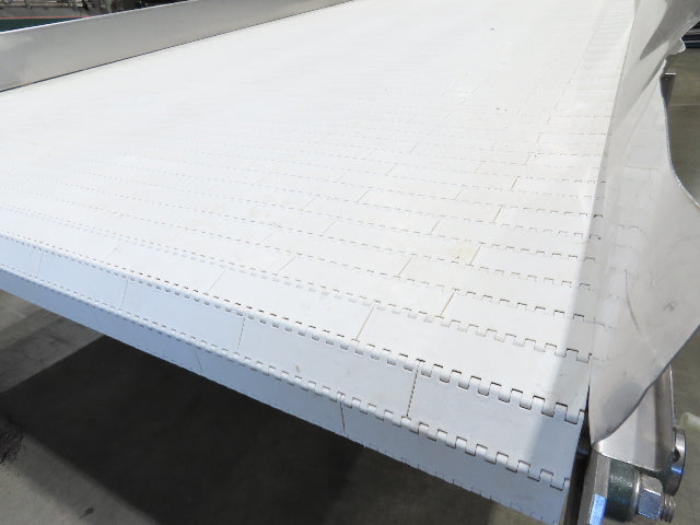 70"x 16' 9" Stainless Portable Incline Conveyor Mattop Belt Food Grade *No Drive