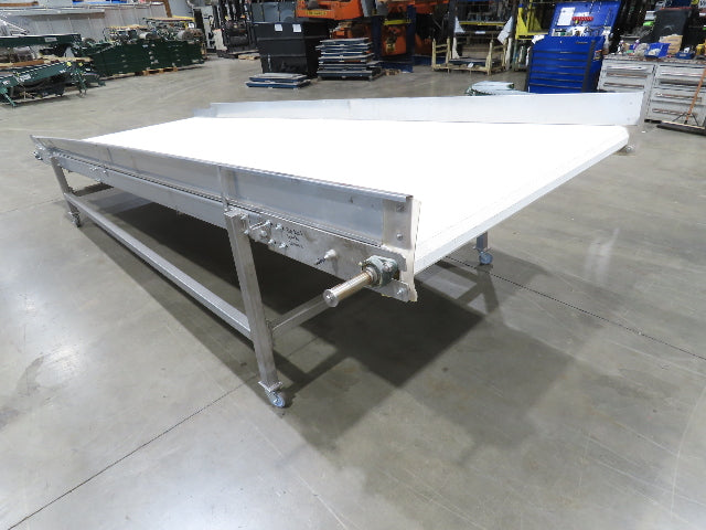 70"x 16' 9" Stainless Portable Incline Conveyor Mattop Belt Food Grade *No Drive