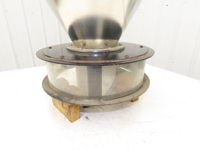 16" Dia Stainless Hopper Vacuum Receiver Bin Loader Feeder 2" Inlet w/Dump Flap