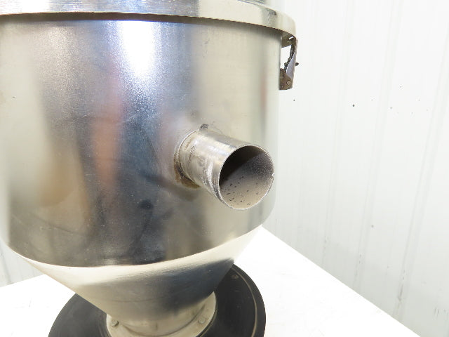 16" Dia Stainless Hopper Vacuum Receiver Bin Loader Feeder 2" Inlet w/Dump Flap
