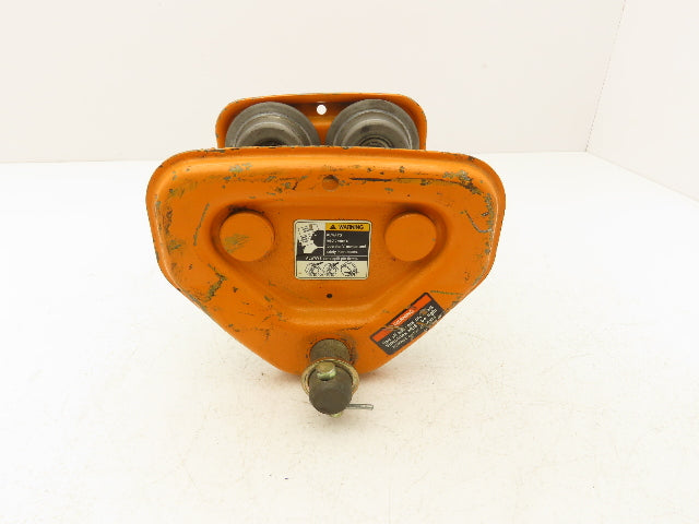 Harrington TF2  1/2-Ton Plain Type Manual Push Trolley 8" Beam Flange 1000Lb