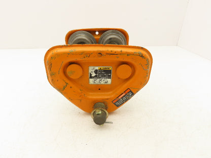 Harrington TF2  1/2-Ton Plain Type Manual Push Trolley 8" Beam Flange 1000Lb