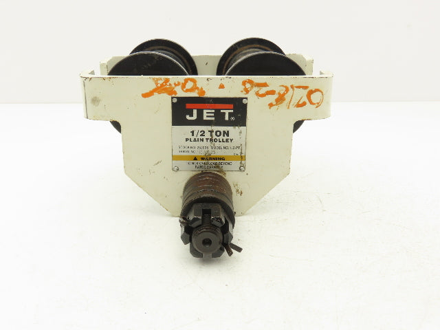 Jet 1/2-PT 1000Lb 1/2-Ton Manual Plain Push Trolley 2.5"-8" Beam Flange