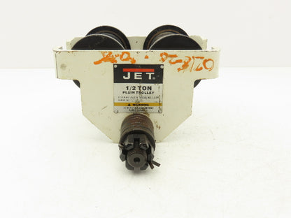 Jet 1/2-PT 1000Lb 1/2-Ton Manual Plain Push Trolley 2.5"-8" Beam Flange