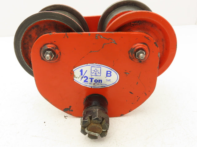 Jet B Type 1000Lb 1/2-Ton Manual Plain Push Trolley 2.5"-6" Beam Flange