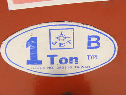 Jet B Type 1-Ton Manual Plain Push Trolley 3"-6" Beam Flange 2000Lb