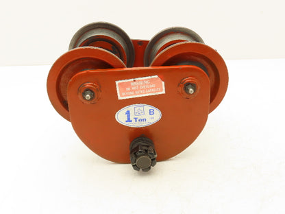 Jet B Type 1-Ton Manual Plain Push Trolley 3"-6" Beam Flange 2000Lb