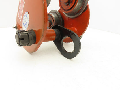 Jet B Type 1-Ton Manual Plain Push Trolley 3"-6" Beam Flange 2000Lb
