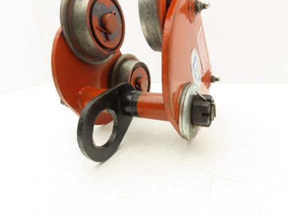 Jet B Type 1-Ton Manual Plain Push Trolley 3"-6" Beam Flange 2000Lb