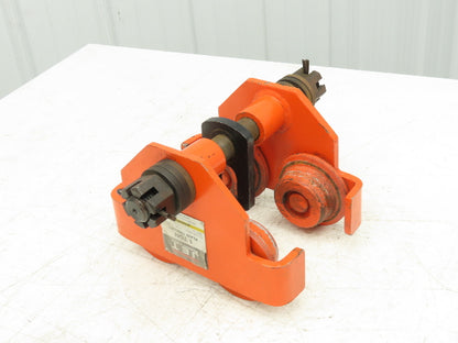 Jet 1-PT 2200Lb 1-Ton Manual Plain Push Trolley 3"-8" Beam Flange