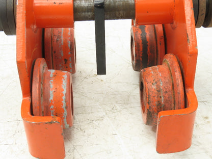 Jet 1-PT 2200Lb 1-Ton Manual Plain Push Trolley 3"-8" Beam Flange