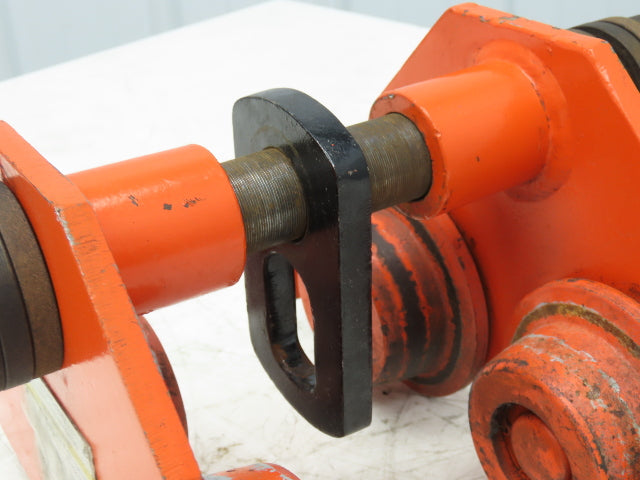 Jet 1-PT 2200Lb 1-Ton Manual Plain Push Trolley 3"-8" Beam Flange