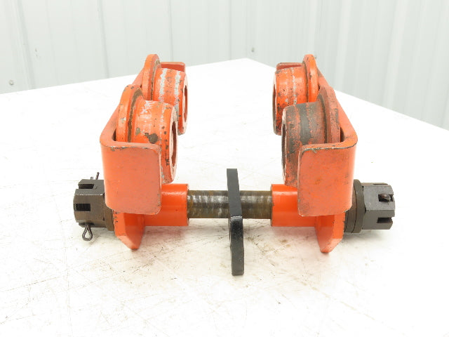 Jet 1-PT 2200Lb 1-Ton Manual Plain Push Trolley 3"-8" Beam Flange