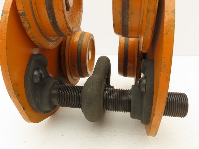 Acco-Lift 1-Ton Manual Plain Push Trolley 3"-5" Beam Flange 2000Lb