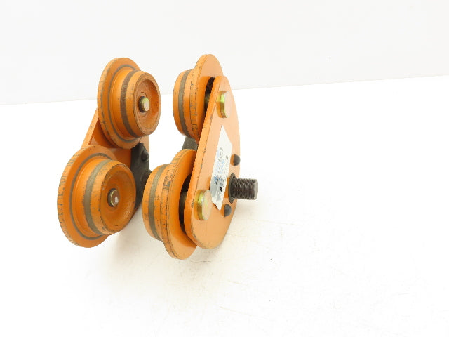 Acco-Lift 1-Ton Manual Plain Push Trolley 3"-5" Beam Flange 2000Lb