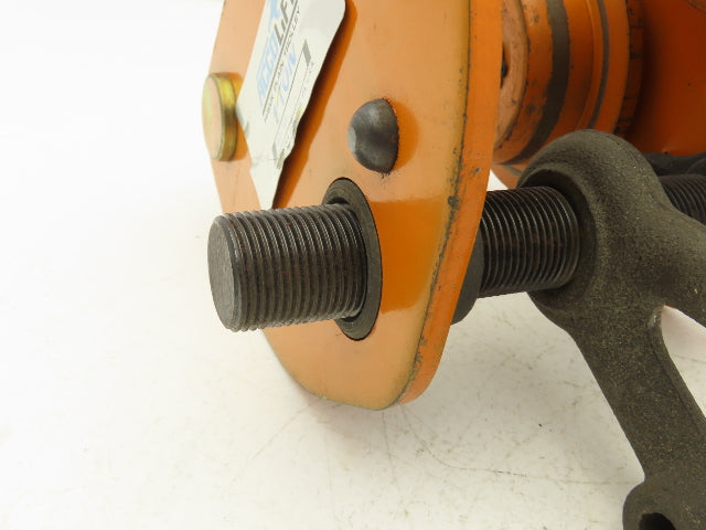 Acco-Lift 1-Ton Manual Plain Push Trolley 3"-5" Beam Flange 2000Lb