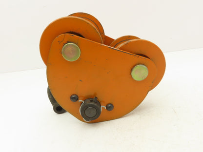 Acco-Lift 1-Ton Manual Plain Push Trolley 3"-5" Beam Flange 2000Lb