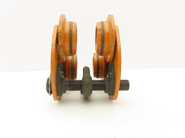 Acco-Lift 1-Ton Manual Plain Push Trolley 3"-5" Beam Flange 2000Lb